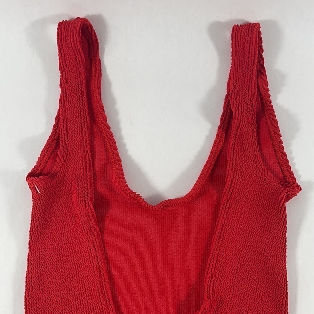 BOND-EYE THE MARA RIBBED ONE PIECE SWIMSUIT - RED O/S $175 - Picture 8 of 12